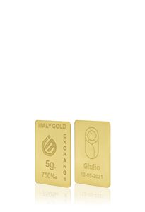 Lingotto Oro regalo per nascita 18 Kt da 5 gr. - Idea Regalo Eventi Celebrativi - IGE: Italy Gold Exchange